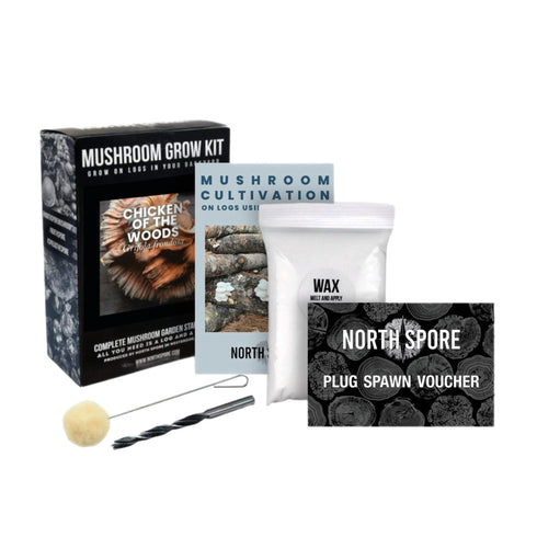 Organic Chicken of the Woods Mushroom Outdoor Log Kit